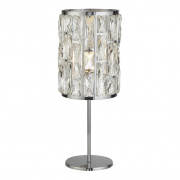 BIJOU 1LT CHROME FLOOR LAMP WITH CRYSTAL GLASS
