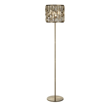 Svietidlá Searchlight - Bijou Floor Lamp - Antique Brass Metal & Champagne Glass | KÓD: EU6589AB