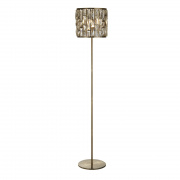 Bijou 3Lt Pendant - Antique Brass & Champagne Glass