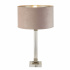 Scarborough Table Lamp-Crystal,Satin Nickel,Teal Velvet