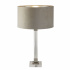 Scarborough Table Lamp-Crystal,Satin Nickel,Teal Velvet