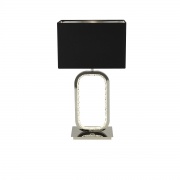 1LT OUTDOOR POST - 450MM, BLACK WITH CLEAR DIFFUSER