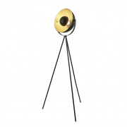 Blink Tripod Floor Lamp - Matt Black & Gold Interior