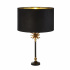 Palm Table Lamp Base - Matt Black & Antique Brass