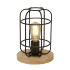 Vision 3Lt Cage Semi-Flush - Matt Black & Wood