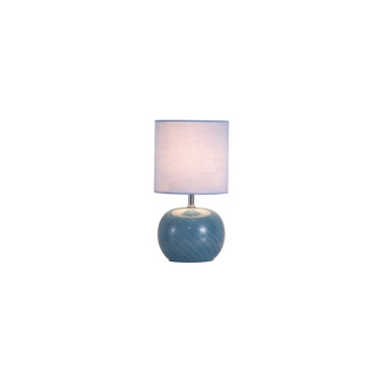 Svietidlá Searchlight - Fete 1Lt Table Lamp, Blue Glass with Linen Shade | KÓD: EU85474AZ