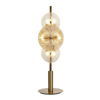 Svietidlá Searchlight - Wagon Wheel 6Lt Table Lamp- Bronze Metal, Clear, Amber Glass | KÓD: EU88211-6BZ