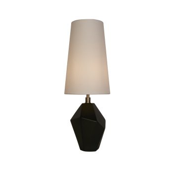 Svietidlá Searchlight - Apex 1Lt Table Lamp, Antique Brass Metal Black Resin, White | KÓD: EU88250BK