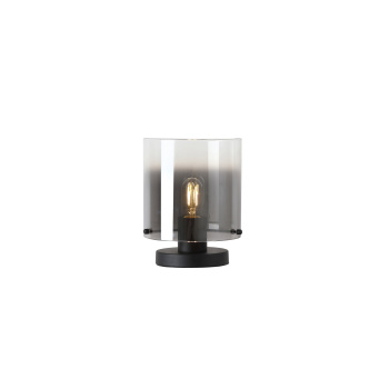 Svietidlá Searchlight - Sweden 1Lt Table Lamp, Matt Black Metal with Smoked Ombre Gl | KÓD: EU88913-1BK