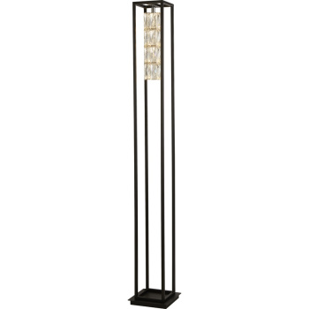 Svietidlá Searchlight - Elevator Floor Lamp - Matt Black Frame & Crystal Centre | KÓD: EU89563BK