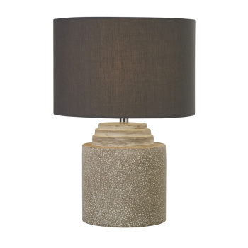 Svietidlá Searchlight - Zara Table Lamp - Cement Base & Fabric Shade | KÓD: EU9260GY