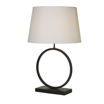 Svietidlá Searchlight - Elegant Table Lamp - Matt Black Metal With White Shade | KÓD: EU93101WH