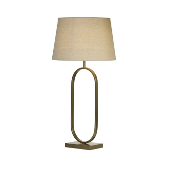 Svietidlá Searchlight - Modish Table Lamp - Bronze Metal with Natural Shade | KÓD: EU94102NA