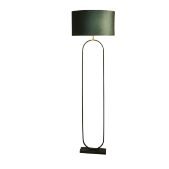 Svietidlá Searchlight - Modish Floor Lamp Black Metal with Green Shade | KÓD: EU95101GR