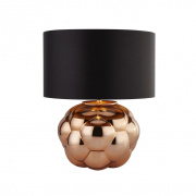 Fizz Table Lamp - Copper Glass With Black Drum Shade