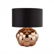 Maldon Table Lamp - Gold Metal Base & Black/Gold Shade