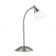 TOUCH LAMP SS TABLE LAMP - WHITE GLASS