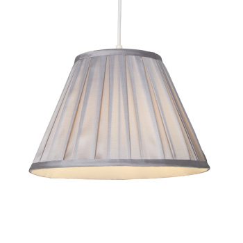 Svietidlá Searchlight - Raye Taper Pleat Silk Shade 30Cm Silver | KÓD: SO701934